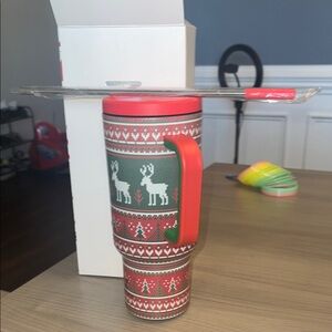 Meoky christmas tumbler NIB